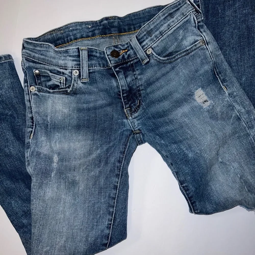 Denim & Supply Ralph Lauren Crop Skinny Ripped Jeans - Picture 2 of 9